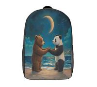 kaiyun Nouvelle luneSacs À Dos Pour Enfants École,Ours brun, panda Grande Capacité Adolescents Sac À Garçons Filles Voyage 17inch