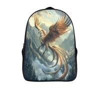 kaiyun Oiseau de proie mythique Sac À Dos Cartable Plumes flottantes BackpacK Scolaire Enfants Portable Léger Et Design Respirant Unisexe 16 inch College Pack