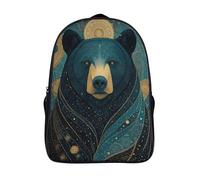 kaiyun Ours noir, composé de galaxies et d'étoiles Sacs À Dos,3D Imprimé Étudiant Cartable Garçons Filles Livre Sac Pour Maternelle Ou Primaire 39x29x16cm