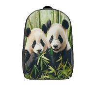 kaiyun Panda mangeant des feuilles de bambou Cartable À Dos Enfant École Fille Garçon Collége Sac De Voyage Wild Forêt Léger Sac D'école Scolaires 17inch