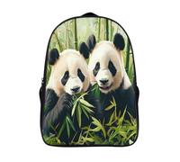 kaiyun Panda mangeant des feuilles de bambou Sac À Dos Enfant Garçon Et Fille Cartable,Wild Forêt De Sac Dos De Grande Capacité Les Bon Pour L'école Et Les Voyages 16 inch
