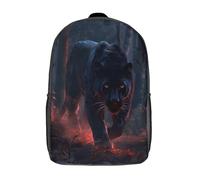 kaiyun Panthère mystique Sacs À Dos,Créature de forêt fantastique Cartable Avec Boucle De Réglage Pour Garçons Et Filles,17inch Léger Décontracté Sac De Voyage
