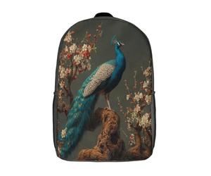 kaiyun Paon Perched on An Ancient Apricot Tree Sacs À Dos,3D Imprimé Étudiant Cartable Garçons Filles Livre Sac Pour Maternelle Ou Primaire 17inch