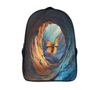 kaiyun Papillon sortant de son cocon Sacs À Dos Adolescents,Design Respirant Cartable Symbole de renaissance,Sac À Dos Enfant Pour Ecole,Garçon,Fille,Primaire 16 inch