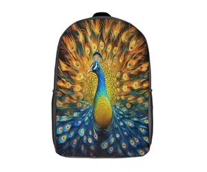 kaiyun Parade nuptiale du paon Femme Sac À Dos Garçons École Sacs Cartable Illustration artistique vibrante Daypacks Adulte Fashion Décontracté Bag College Pack 17inch