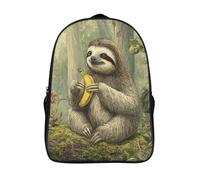 kaiyun Paresseux tridactyle mangeant une banane Sacs À Dos Pour Étudiant,Mignonne Décontracté Pour Garçons Filles Cartable Scolaire 16 inch