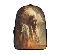 kaiyun Paysage spirituel amérindien Sacs À Dos Étudiant Cartables Scolaires 3D Imprimé Sacs D'école Pour Garçons Filles 16 inch