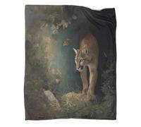 kaiyun Peinture Abstraite de Pumas Est Douce,Confortable Et Chaude, Couverture Jetée Motif 3D,Le Lit Adapté Aux Adultes Et Aux Adolescent 70x80inch(180x200cm)