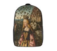 kaiyun Peinture de la Renaissance Sacs À Dos,3D Imprimé Château de la Reine des Abeilles Étudiant Cartable Garçons Filles Livre Sac Pour Maternelle Ou Primaire 17inch