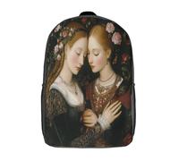 kaiyun Peinture de la Renaissance Sacs À Dos Pour Étudiant,Mignonne Amantes lesbiennes Décontracté Pour Garçons Filles Cartable Scolaire 17inch
