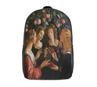 kaiyun Peinture italienne Décontractée Sac À Dos Enfants Cartables Figures with Fruit And Fleurs Fille Garçons Sac D'école Pour Scolaire Ou Voyage 17inch