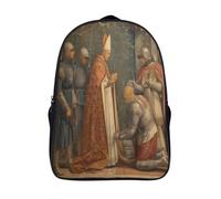 kaiyun Peinture murale médiévale de chevalier Sac A Dos Scolaire, Cartable Fille Garçons Enfant,Adolescent Loisir Voyage Utilisation Quotidienne 16 inch