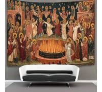 kaiyun Personnages byzantins dansant autour d'un feu Tapisserie Pour Décoration Murale,chambre À Coucher, Tentures Murales Pour Salon 150cmx200cm