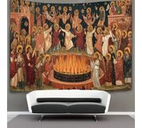 kaiyun Personnages byzantins dansant autour d'un feu Tapisserie Suspendu Au Mur Chambre À Coucher,salon,dortoir,esthétique,décoration Murale 70cmx100cm