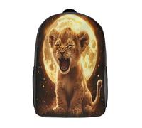 kaiyun Petit Lion, la gueule légèrement ouverte Cartable À Dos Enfant École Fille Garçon Collége Sac De Voyage Glowing Full Lune Léger Sac D'école Scolaires 17inch