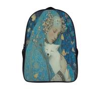 kaiyun Petit renard blanc sacré tenu dans les bras d'une femme Femme Sac À Dos Garçons École Sacs Cartable Daypacks Adulte Fashion Décontracté Bag College Pack 16 inch