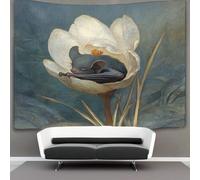 kaiyun Petite chauve-souris dormant dans les fleurs Tapisserie Tenture Murales Décoration Murale,impression HD Pour Salon,chambre À Coucher Et Dortoir 180cmx230cm