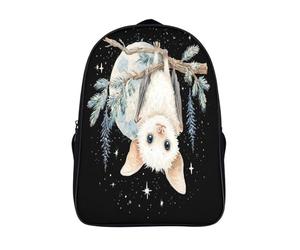 kaiyun Petite chauve-souris suspendue à l'envers sur une branche Sacs À Dos Étudiant Cartables Scolaires 3D Imprimé Sacs D'école Pour Garçons Filles 16 inch