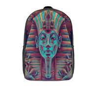 kaiyun Pharaon égyptien Sacs À Dos,3D Imprimé Style Art numérique Étudiant Cartable Garçons Filles Livre Sac Pour Maternelle Ou Primaire 17inch
