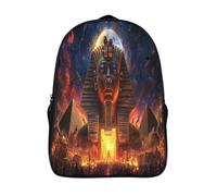 kaiyun Pharaons de l'Égypte antique Sac À Dos Unisexe Loisir Backpack Garçons École Sacs Filles Pyramides Night Sky Moon Cartable Daypacks Adulte Léger 16 inch