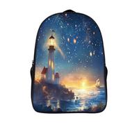 kaiyun Phare Sacs À Dos Étudiant Cartables Scolaires 3D Imprimé Stars Lights SpArcheles in The Sky Sacs D'école Pour Garçons Filles 16 inch