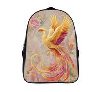 kaiyun Phénix doré Dancing in The Sky Sac A Dos Scolaire, Cartable Fille Garçons Enfant,Adolescent Loisir Voyage Utilisation Quotidienne 16 inch