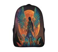 kaiyun Phénix Goddess Cartable Pleine lune géante Imprimé 3D Sac À Dos Pour Ordinateur Portable Unisexe Pour Enfants/étudiants/Adultes 16 inch
