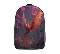 kaiyun Phénix in The Magic Forest Sac À Dos Cartable BackpacK Scolaire Enfants Portable Léger Et Design Respirant Unisexe 17inch College Pack