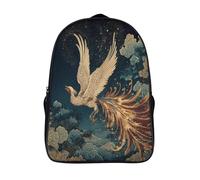 kaiyun Phénix, with A Long Tail, Flies Across The Ciel nocturne Sac À Dos Filles Cartable Enfants Garçons 16 inch Grande Capacité Adolescents Sac De Voyage Scolaire Poids Léger