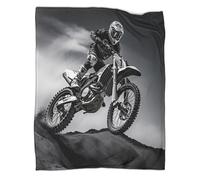 kaiyun Pilote de Motocross,Nouvelle Couverture De Dortoir Photographie de Sports d'action,Douce,Moelleuse,Quatre Saisons,80x90inch(200x230cm)
