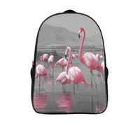 kaiyun Pink Flamant rose in The Lake Sac A Dos Ecole Primaire,Sac À Dos Pour Enfants - Sac De Livre D'école Adolescents Con Boucle De Réglage 16 inch