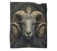 kaiyun Pleine Lune, Bélier, Astrologie,Nouvelle Couverture De Dortoir,Douce,Confortable,Moelleuse,Quatre Saisons,80x90inch(200x230cm)