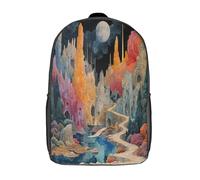 kaiyun Pleine lune Kingdom Voituretable À Dos Enfant École Fille Garçon Collége Sac De Voyage Abstrait Léger Sac D'école Scolaires 17inch