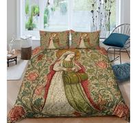 kaiyun Portrait de Sainte Élisabeth (de Hongrie) Housse De Couette Microfibre - Parure De Lit 3D Imprimé, Chambre À Coucher Décoration Comfort Housse Couette Et Taies d'oreiller King（220x240cm）