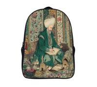 kaiyun Portrait du Sultan Sac À Dos Cartable Art islamique BackpacK Scolaire Enfants Portable Léger Et Design Respirant Unisexe 39x29x16cm College Pack