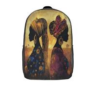 kaiyun Portrait féminin élégant et digne Sacs À Dos Adolescents,Design Respirant Cartable Héritage culturel africain,Sac À Dos Enfant Pour Ecole,Garçon,Fille,Primaire 17inch
