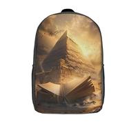 kaiyun Pyramide antique Cartable Scène de désert mystique Imprimé 3D Sac À Dos Pour Ordinateur Portable Unisexe Pour Enfants/étudiants/Adultes 17inch