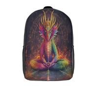 kaiyun Queen Dragonarc-en-ciel Sacs À Dos,3D Imprimé Géométrie sacrée Étudiant Cartable Garçons Filles Livre Sac Pour Maternelle Ou Primaire 17inch