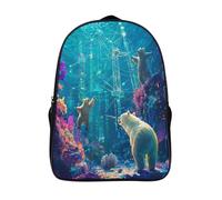 kaiyun Récif corallien sous-marin Sacs À Dos Adolescents,Design Respirant Cartable Ours nageant joyeusement,Sac À Dos Enfant Pour Ecole,Garçon,Fille,Primaire 16 inch