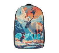 kaiyun ReinCerf, Auklets Sacs À Dos Étudiant Cartables Scolaires 3D Imprimé Glacier Sacs D'école Pour Garçons Filles 17inch