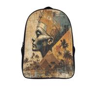 kaiyun Reine égyptienne, pyramides devant des palmiers au coucher du soleil Sac À Dos Unisexe Loisir Backpack Garçons École Sacs Filles Cartable Daypacks Adulte Léger 39x29x16cm