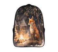 kaiyun Renard Feu de joie Sacs À Dos,imprim É 3D Voituretable Wild Animaux Sac Mode Pour Maternelle Ou Primaire 16 inch
