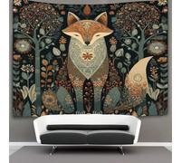 kaiyun Renard Tapisserie Art populaire scandinave Murale Tenture Dortoir Chambre Salon 180cmx230cm