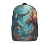 kaiyun Requin féroce Sac À Dos Filles Cartable Enfants Garçons 17inch Grande Capacité Adolescents DragonSac De Voyage Scolaire Poids Léger