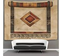 kaiyun Runes naines Tapisserie Murale À Suspendre, Icônes géométriques Murales,Plaque De Pique-Nique Décoration Murale Plafond Art Mural 100cmx150cm