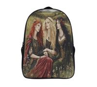 kaiyun Sac À Dos Art médiéval Pour Enfants,Cartable École Garçons Filles,Fille in The Field,Sac De Sport Rucksack Réglables Avec Poche 16 inch