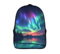 kaiyun Sac À Dos Aurores boréales Pour Enfants,Cartable École Garçons Filles,Aurores boréales,Sac De Sport Rucksack Réglables Avec Poche 16 inch