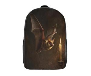 kaiyun Sac À Dos Chauves-souris vampires, bougies dorées Pour Enfants,Cartable École Garçons Filles,Sac De Sport Rucksack Réglables Avec Poche 17inch