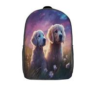 kaiyun Sac À Dos Chiots dorés Pour Enfants,Cartable École Garçons Filles,Style d'art numérique,Sac De Sport Rucksack Réglables Avec Poche 17inch