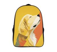 kaiyun Sac À Dos Golden retriever beige vu de côté Pour Enfants,Cartable École Garçons Filles,Sac De Sport Rucksack Réglables Avec Poche 16 inch